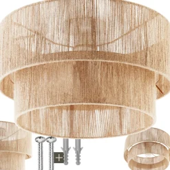 ® Deckenleuchte , Boho-Stil, Stahlgestell, 45 x 25 cm ^ TecTake Best