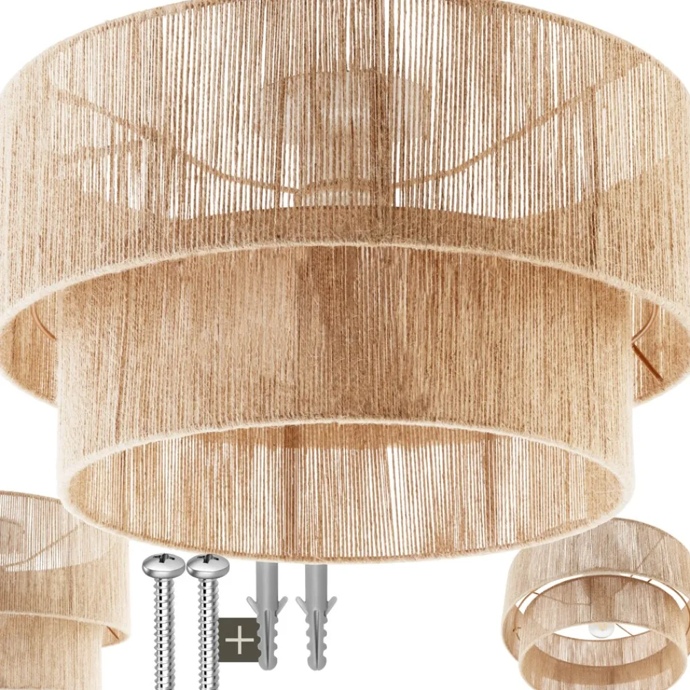 ® Deckenleuchte , Boho-Stil, Stahlgestell, 45 x 25 cm ^ TecTake Best