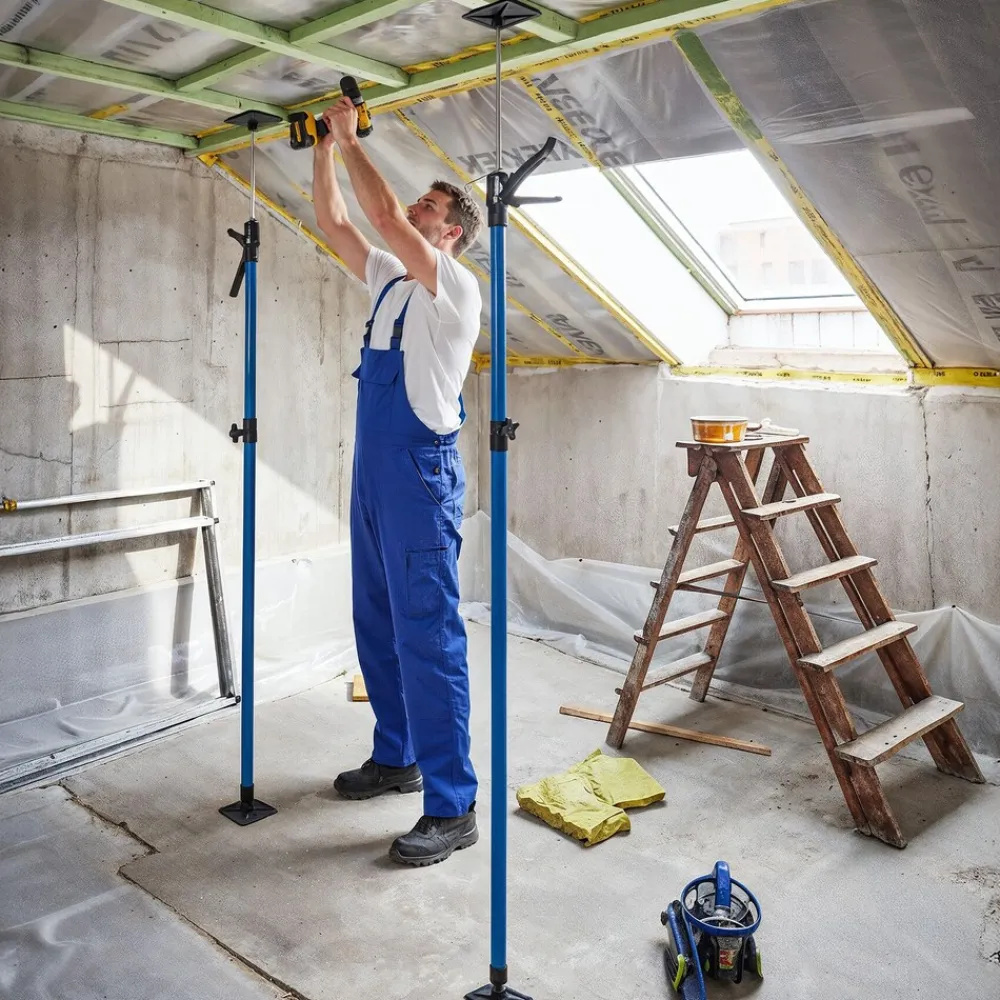 ® 4er-Set Teleskopstützen, stufenlos höhenverstellbar, Belastbarkeit 30 kg je Stütze, mit Schnellspannsystem ^ TecTake Online