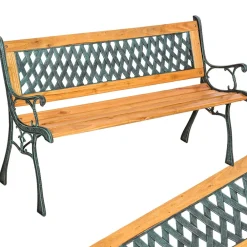 ® Gartenbank, 2-Sitzer, wetterfest, 128 x 51 x 73 cm ^ TecTake Online