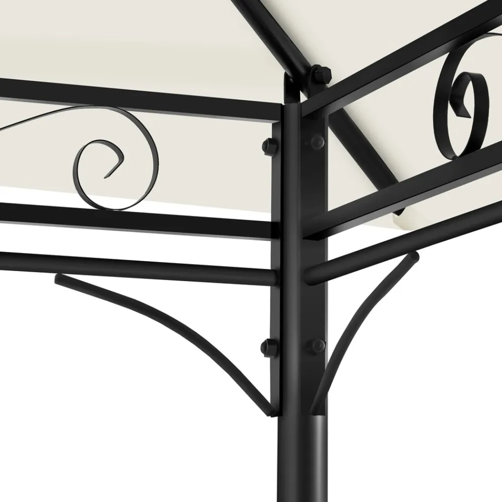 ® Gartenpavillon, 4 x 3 m, Doppeldachsystem, inklusive Spannseilen und Heringen ^ TecTake Best