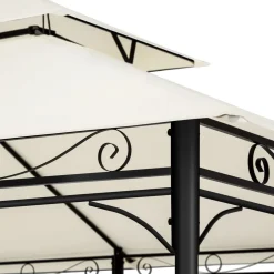 ® Gartenpavillon, 4 x 3 m, Doppeldachsystem, inklusive Spannseilen und Heringen ^ TecTake Best