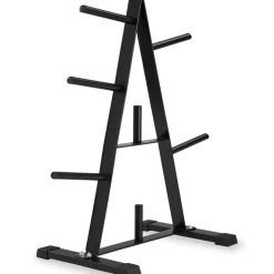 TecTake ® Hantelscheibenständer, mit 7 Aufnahmen, platzsparend, bodenschonende Kunststoffkappen, Belastbarkeit 200 kg New
