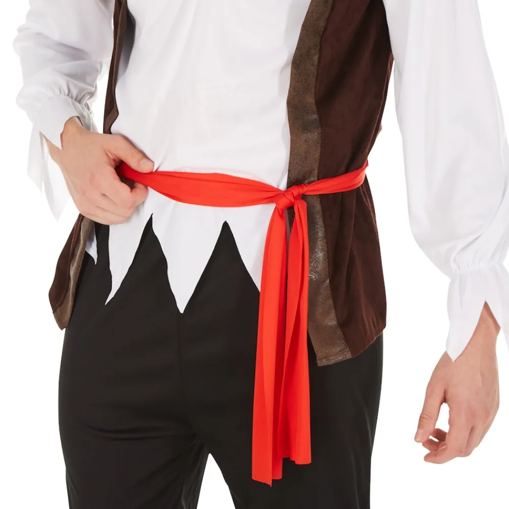 ® Herrenkostüm Pirat Kapitän Ringelbart ^ TecTake New