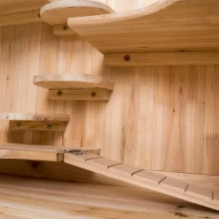 ® Kleintierkäfig, aus Holz, aufklappbares Dachgitter, 60 x 40 x 80 cm ^ TecTake Hot