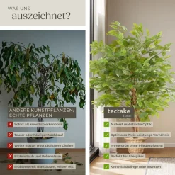 TecTake ® Künstlicher Ficusbaum, verschiedene Größen, mit viel Volumen, stabiler Kunststoff-Blumentopf Online