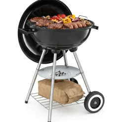 TecTake ® Kugelgrill, mit 2 Rädern, abnehmbare Ascheschale, Ø Rost 41,5 cm Online