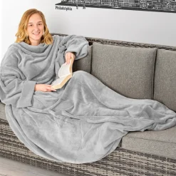 ® Kuscheldecke mit Ärmeln, 170 x 200 cm, warm, inklusive Tasche auf der Vorderseite ^ TecTake Clearance