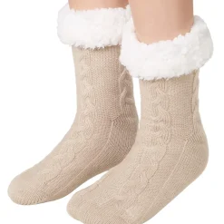 ® Kuschelsocken mit Muster beige ^ TecTake Online