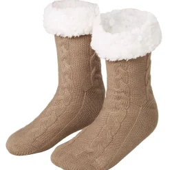 TecTake ® Kuschelsocken mit Muster braun Discount