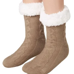 TecTake ® Kuschelsocken mit Muster braun Discount
