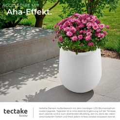 ® LED-Blumentopf, als Blumentopf mit LED-Beleuchtung, 12 W, samt Fernbedienung und Leuchtmittel, 38 x 44 cm, inkl. Erdspieß und 3 Standfüße ^ TecTake Best