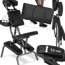 ® Massagestuhl, klappbar, gepolsterte Beinablagen, 80 x 50 x 105 cm ^ TecTake Outlet
