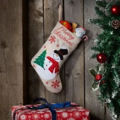 ® Nikolausstiefel in Jute-Optik, zum Befüllen, großes Fassungsvermögen, 26 x 36,5 cm ^ TecTake Online