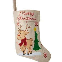 ® Nikolausstiefel in Jute-Optik, zum Befüllen, großes Fassungsvermögen, 26 x 36,5 cm ^ TecTake Hot