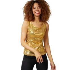 ® Pailletten-Träger-Top ^ TecTake Hot