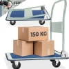 ® Plattformwagen, klappbarer Handgriff, rutschfeste Auflage und gummierter Kantenschutz, Ladefläche 73 x 47 cm ^ TecTake Discount