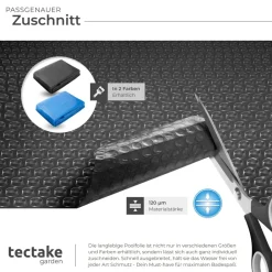 ® Pool-Solarfolie, rechteckig und selbstschwimmend, Stärke 200 µm, 500 x 800 cm ^ TecTake Clearance