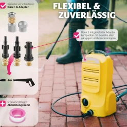 TecTake ® Rohrreinigungsschlauch-Set, 8-teilig, in 2 Größen, 3 Adapterstücke, inkl. Aufbewahrungsbeutel Sale