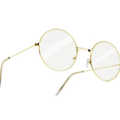 ® Runde Retrobrille mit goldenem Rahmen ^ TecTake Sale