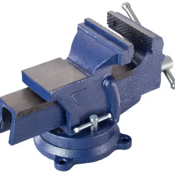 TecTake ® Schraubstock, aus Gusseisen, 360° drehbar, 2 Arretierungsschrauben, 3 Anschraublöcher