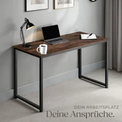 ® Schreibtisch, Industrial Style, große Beinfreiheit, Höhe 76,5 cm ^ TecTake Clearance