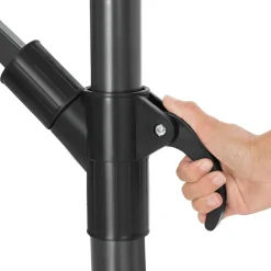 TecTake ® Sonnenschirm, Ø 350 cm, stufenlos verstellbarer Neigungswinkel, inklusive Schutzhülle beige Best