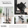 TecTake ® Squat Rack, multifunktional, Höhe und Breite verstellbar, bodenschonende Kunststoffkappen, inklusive 2 Aufnahmen für Hantelscheiben Best