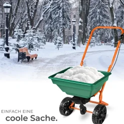 TecTake ® Streuwagen, 25 l, große Räder, 75 x 46 x 105 cm