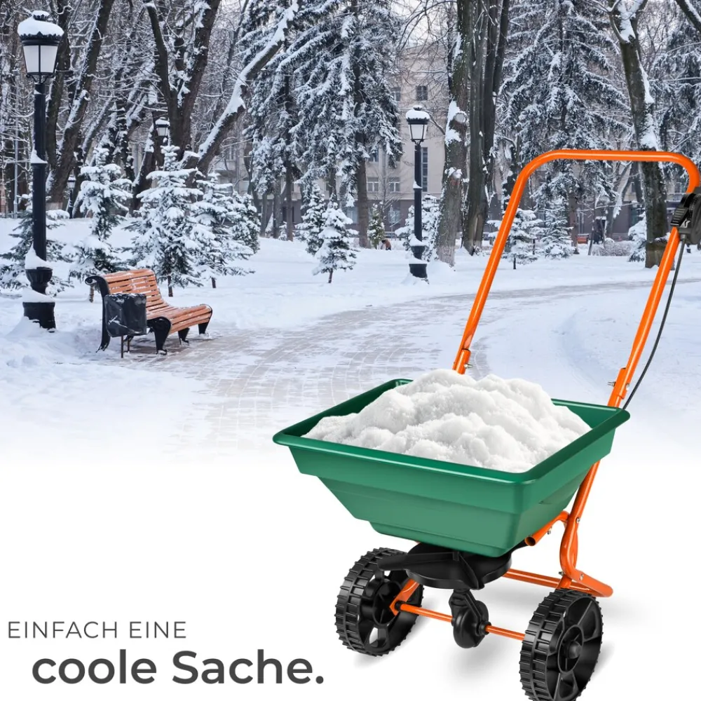 TecTake ® Streuwagen, 25 l, große Räder, 75 x 46 x 105 cm
