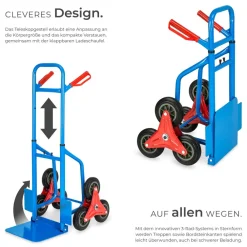 TecTake ® Treppensackkarre, mit Stahlrahmen, höhenverstellbar, Sicherheitsgriffe aus Kunststoff, Belastbarkeit 200 kg Online
