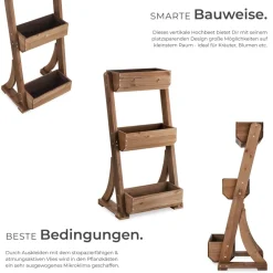 TecTake ® Vertikalbeet, 3 Etagen, wetterfest und standsicher, inklusive Pflanzvlies, 60 x 49 x 140 cm Online