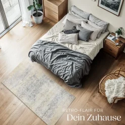 TecTake ® Vintage Designer Teppich, verschiedene Größen, pflegeleichter, flauschiger Kurzflor, rutschfeste Unterfläche