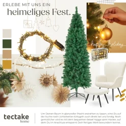 ® Weihnachtsbaum, verschiedene Größen, künstlich in Grün, mit dichten Nadeln, formbar mit viel Volumen, pulverbeschichteter Metallständer mit Kunststoffkappen ^ TecTake Online