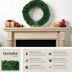 ® Weihnachtsgirlande, naturgetreu, 180 Zweige, mit Schlaufe zum Aufhängen ^ TecTake Hot