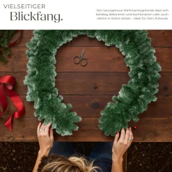 ® Weihnachtsgirlande, naturgetreu, 270 cm, 180 Zweige, mit Schlaufe zum Aufhängen ^ TecTake