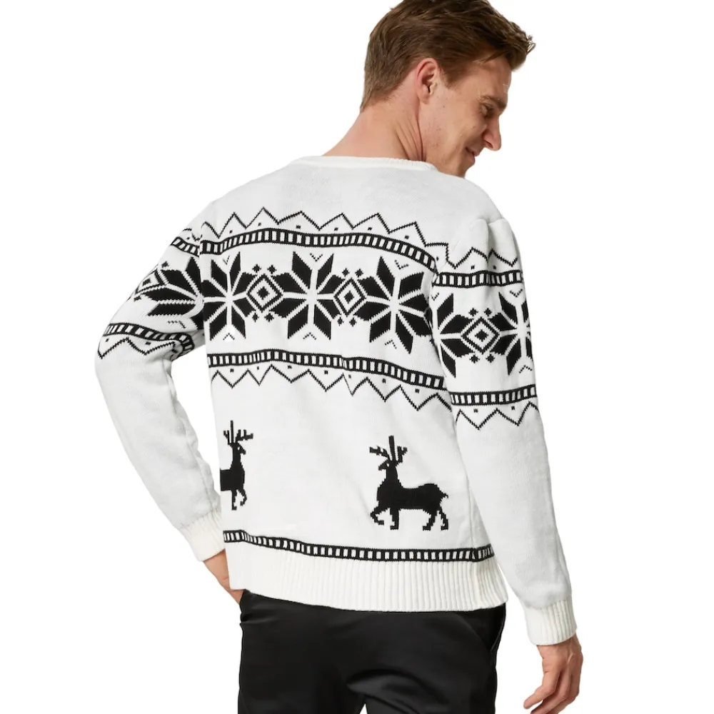® Weihnachtspullover Winterland weiß-schwarz ^ TecTake Online