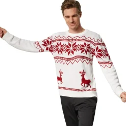 TecTake ® Weihnachtspullover Winterland weiß-rot Sale