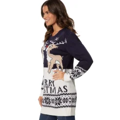 TecTake ® Weihnachtspullover Merry Christmas für Frauen Outlet