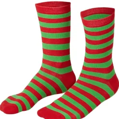 TecTake ® Weihnachtssocken gestreift grün-rot