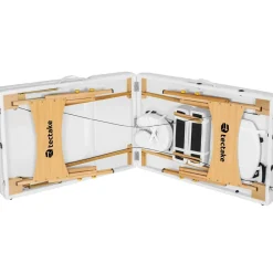 TecTake ® 3 Zonen Massageliege, Breite 70 cm, Polsterung 10 cm, mit Holzgestell, 218 x 102 x 90 cm weiß Clearance