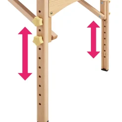 TecTake ® 2 Zonen Massageliege-Set, Breite 59 cm, Polsterung 7,5 cm, mit Holzgestell, 187 x 59 x 65,50 cm weiß Best