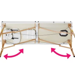 TecTake ® 2 Zonen Massageliege-Set, Breite 59 cm, Polsterung 7,5 cm, mit Holzgestell, 187 x 59 x 65,50 cm weiß Best