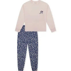 Schiesser Teens Nightwear Mädchen Pyjama Schwarz Beige/Blau Online