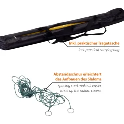 Dobar 12-teiliges Agility Slalom Set - Hindernis mit 12 Stangen und Abstandsschnur Outlet