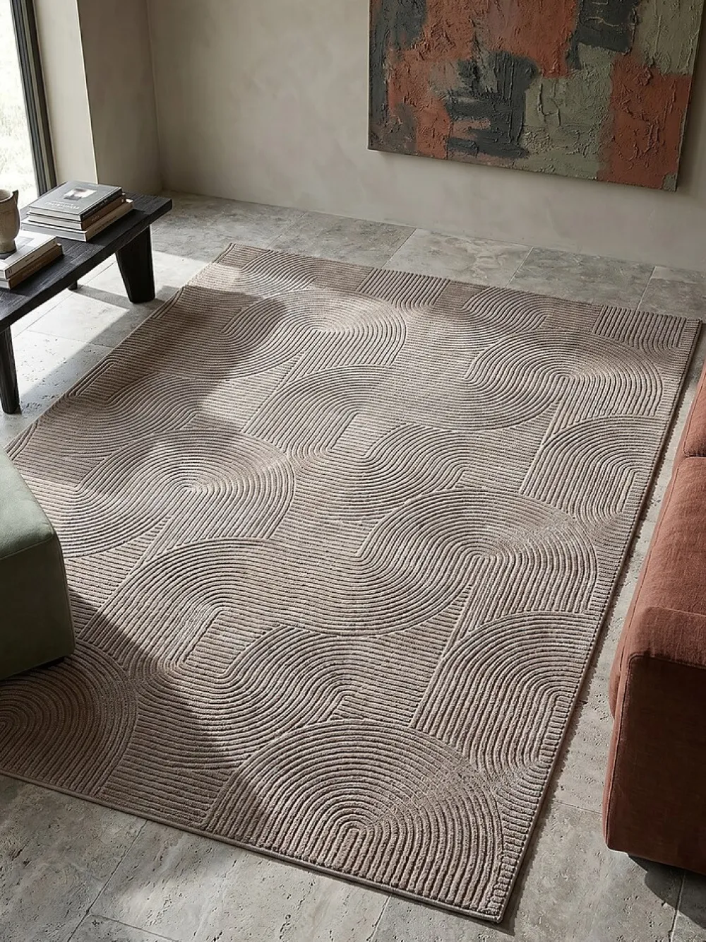 KADIMA DESIGN Teppich Antirutsch Beige - DALAR | Creme Clearance