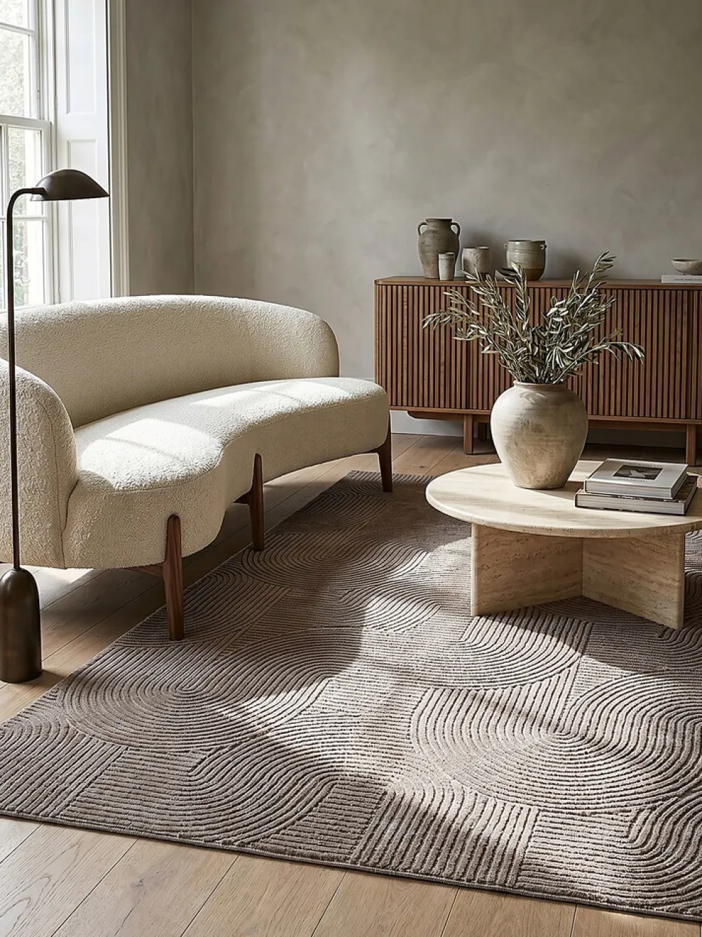 KADIMA DESIGN Teppich Antirutsch Beige - DALAR | Creme Clearance
