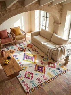KADIMA DESIGN Teppich Boho Bunt 80 x 150 cm - ARUN | Online