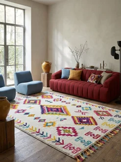 KADIMA DESIGN Teppich Boho Bunt 80 x 150 cm - ARUN | Online