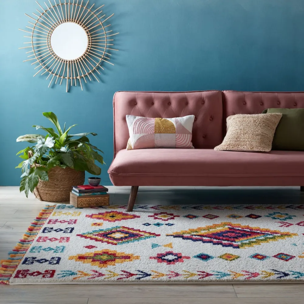 KADIMA DESIGN Teppich Boho Bunt 80 x 150 cm - ARUN | Online